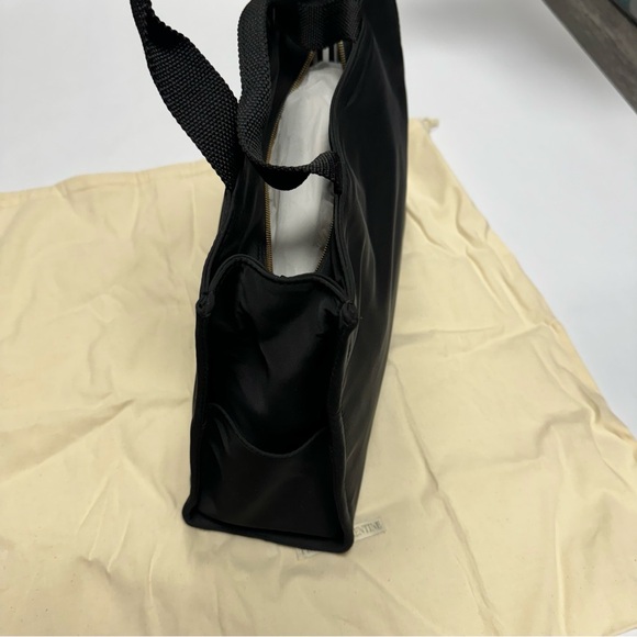 Frances Valentine New York Shopper Nylon Tote Bag Black Purse - Picture 5 of 9